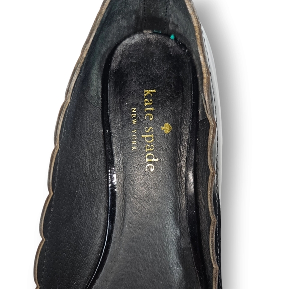 NWOB! Kate Spade Emma Black Patent Leather Flats Shoes 8 NEW WITHOUT BOX! - Picture 5 of 10